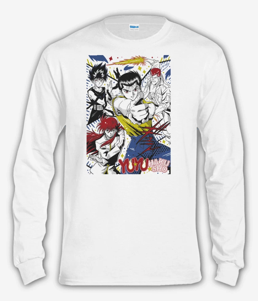 Polera manga larga Blanco de Yu Yu Urameshi B
