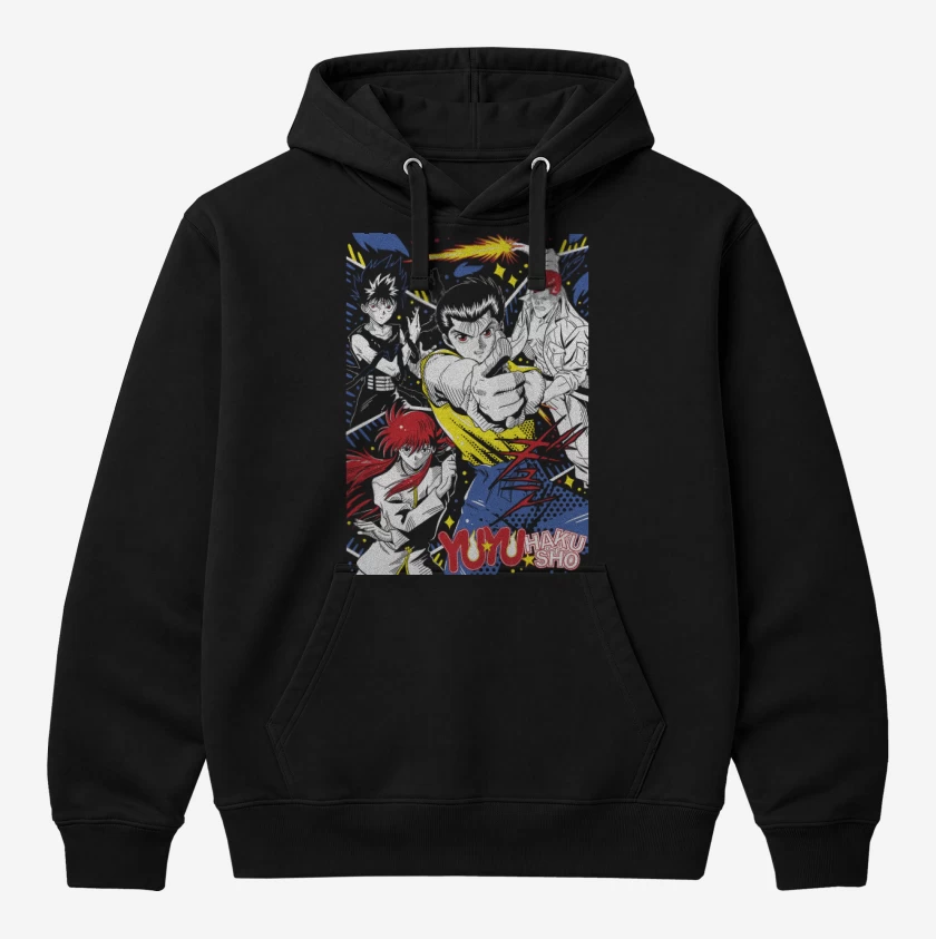 Polerón Canguro Negro de Yu Yu Urameshi N