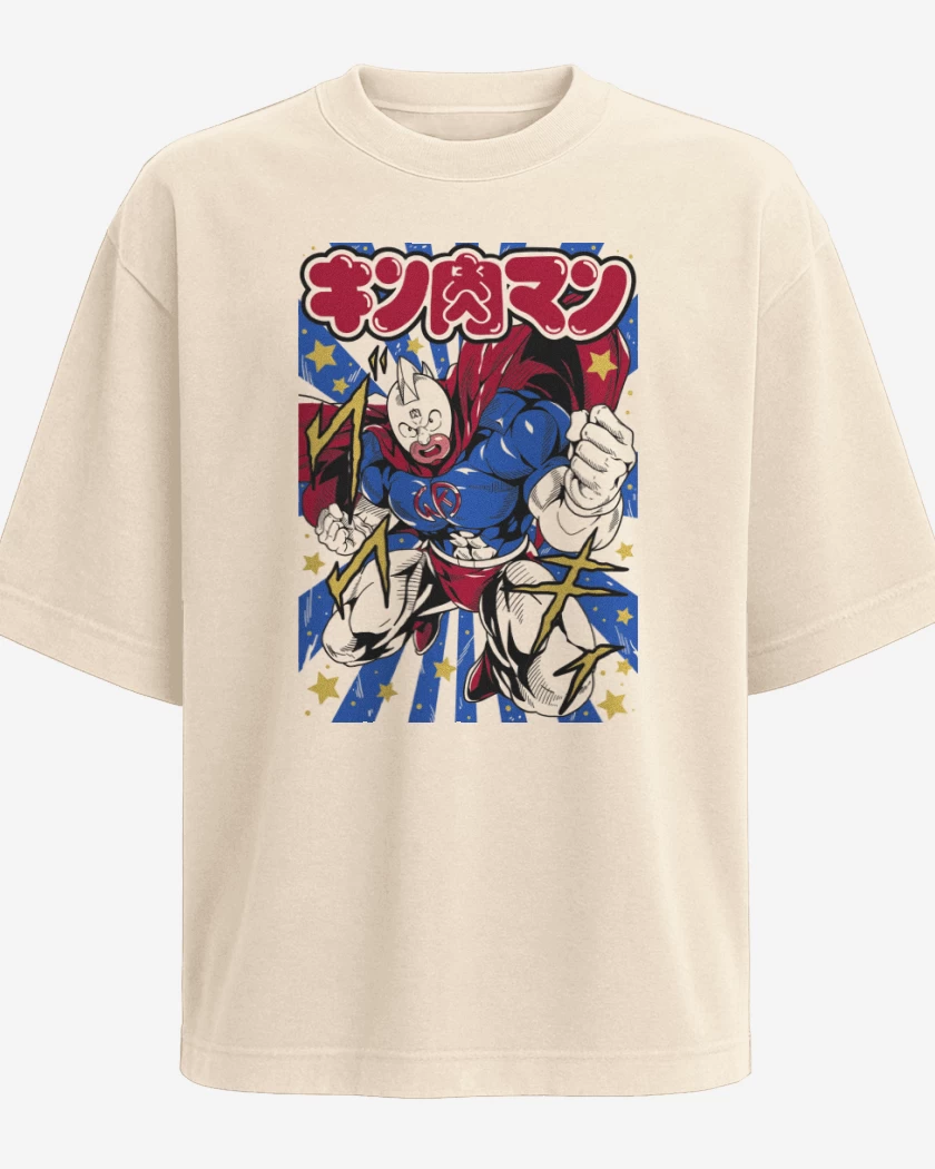 Polera Oversize Beige de Super Kinnikuman B