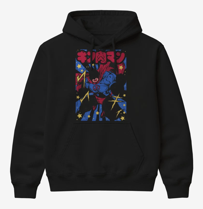 Poleron Canguro básico Negro de Super Kinnikuman B