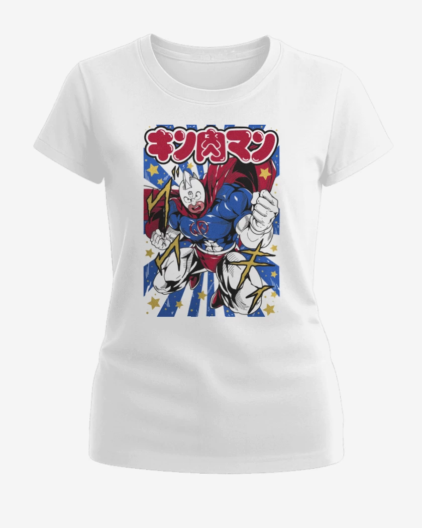 Polera de Mujer Blanco de Super Kinnikuman B