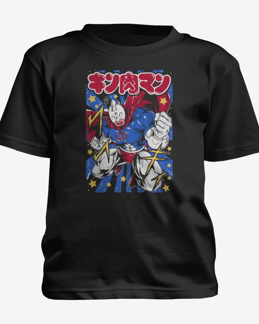Polera de niño Negro de Super Kinnikuman N