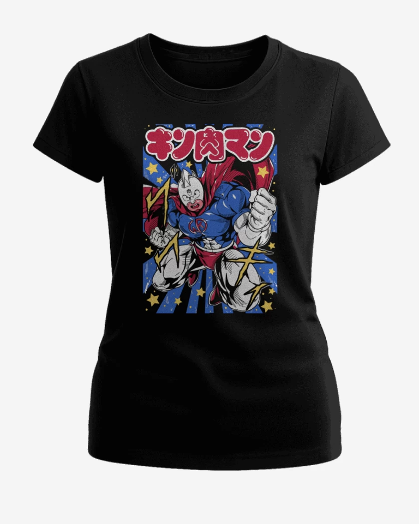 Polera de Mujer Negro de Super Kinnikuman N