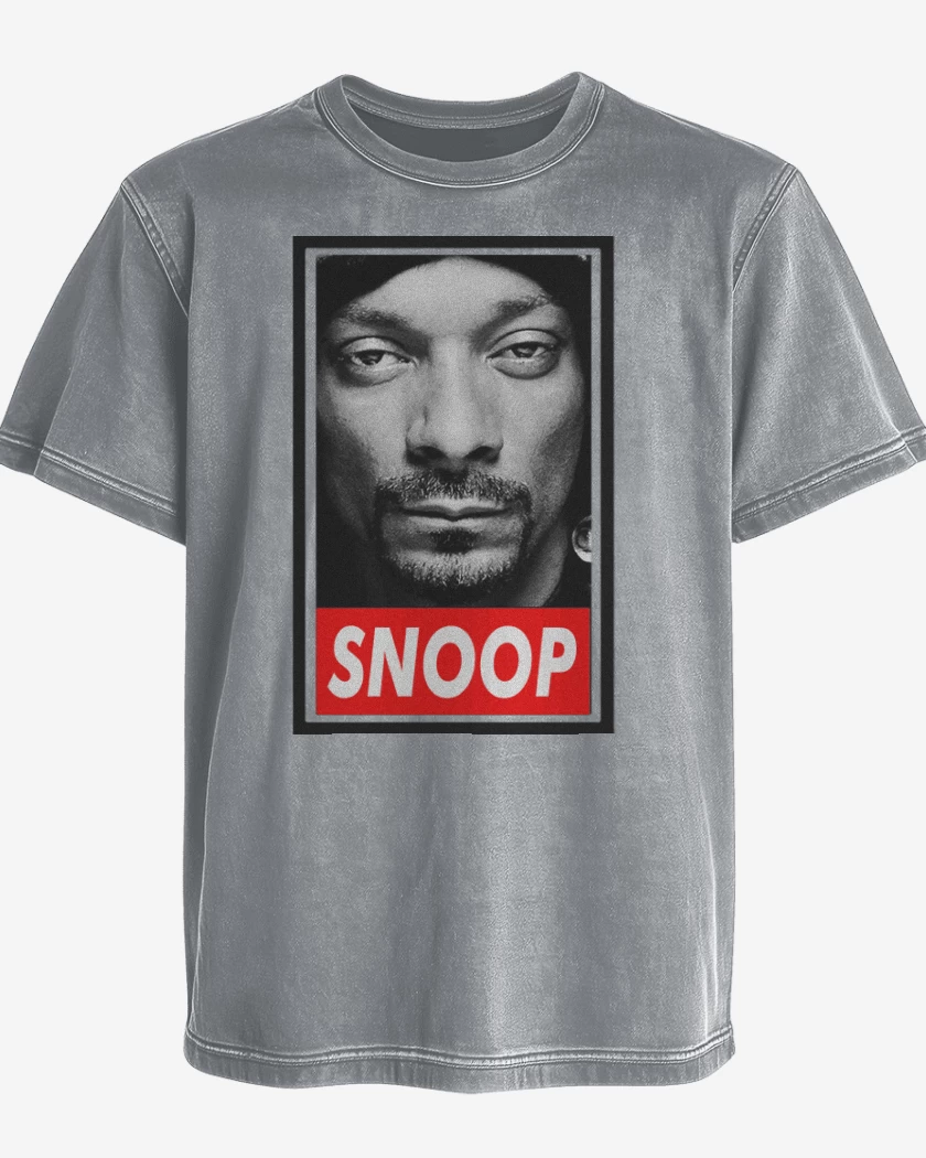 Polera desgastada Gris Melange de Snoop