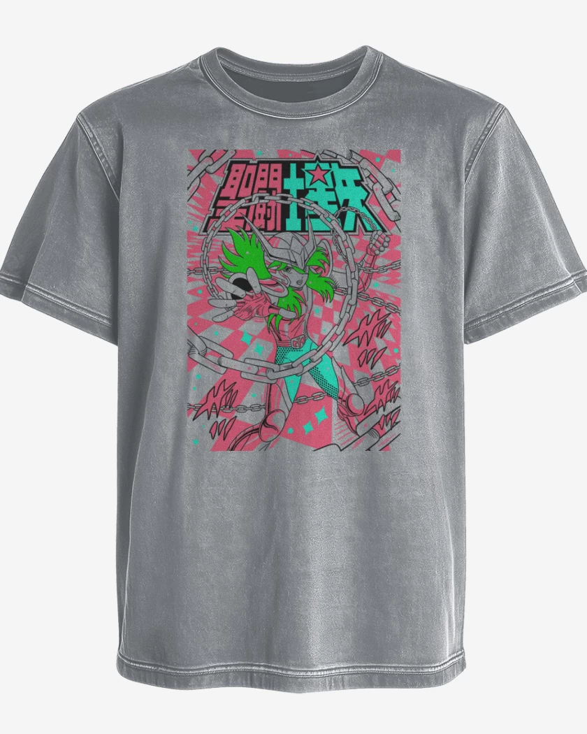 Polera desgastada Gris Melange de Shun de Andromeda B