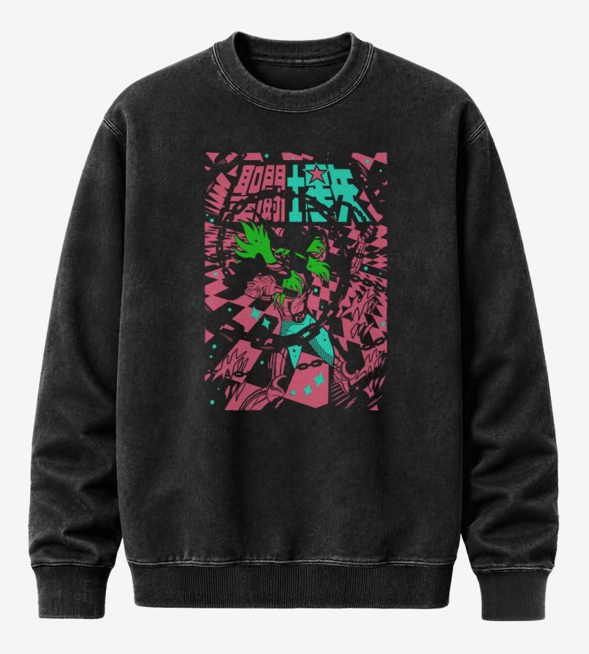 Poleron Polo Acid Wash Negro de Shun de Andromeda B