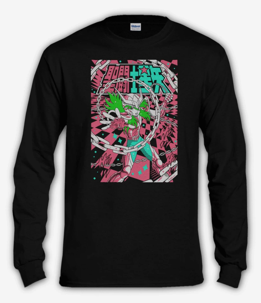 Polera manga larga Negro de Shun de Andromeda N