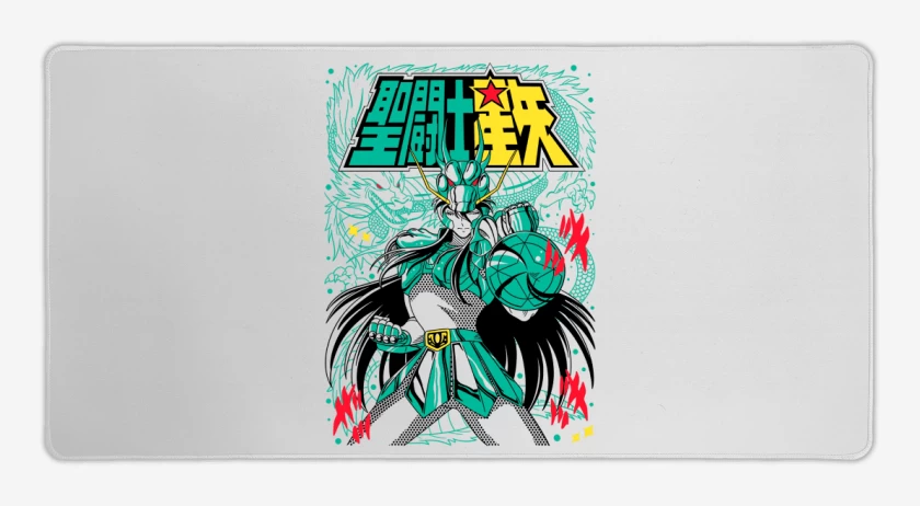 Mouse pad Gamer Blanco de Shiryu de Dragon B