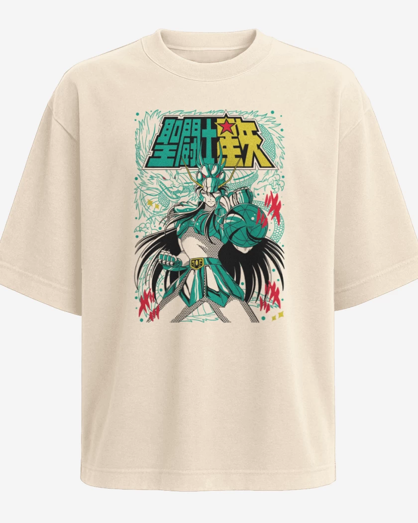 Polera Oversize Beige de Shiryu de Dragon B