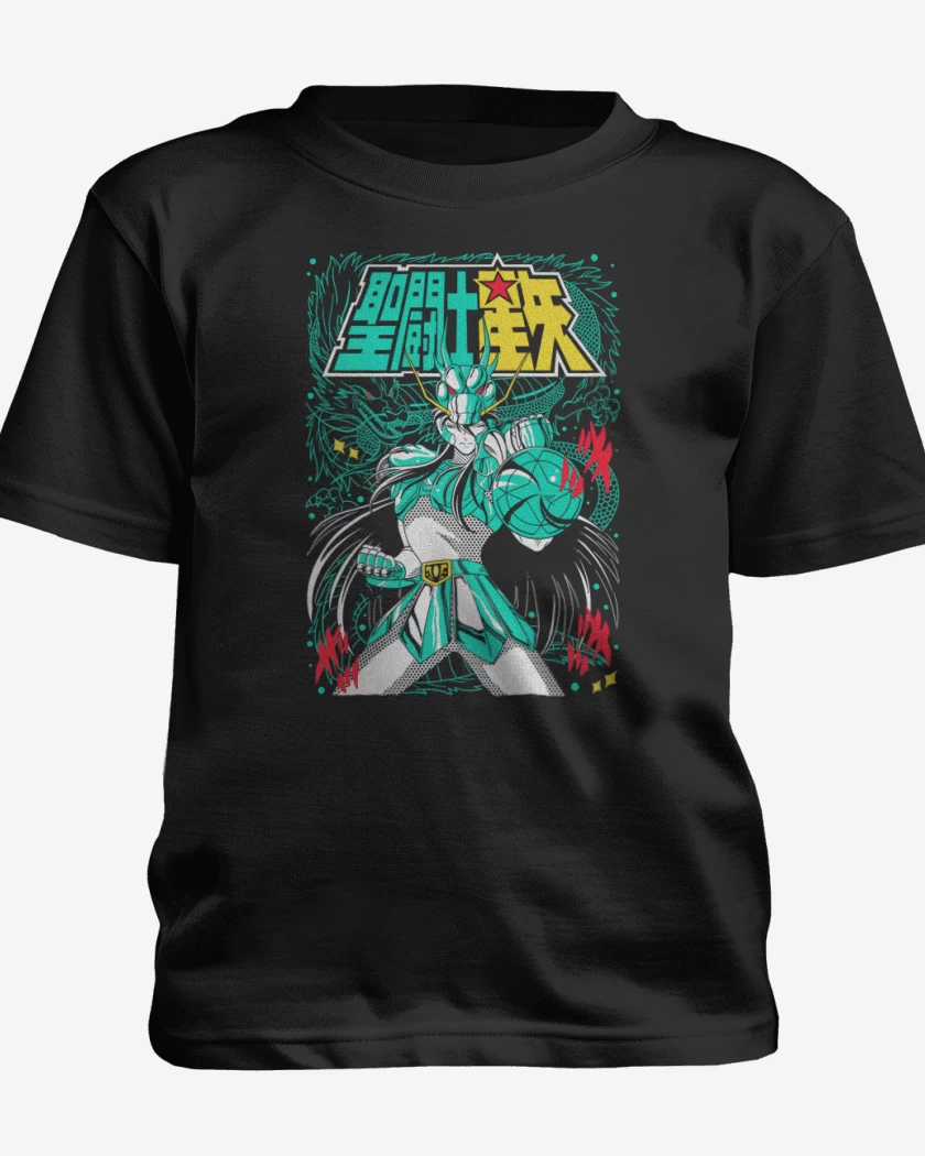 Polera de niño Negro de Shiryu de Dragon N