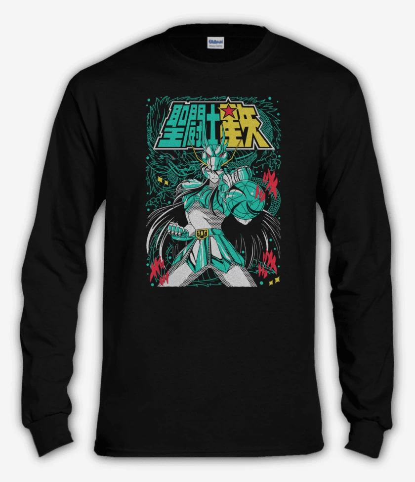 Polera manga larga Negro de Shiryu de Dragon N