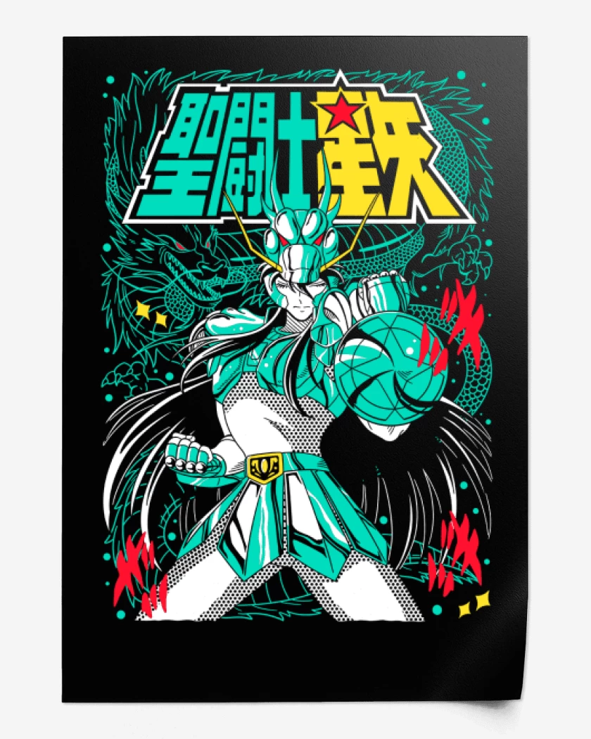 Print Negro de Shiryu de Dragon N