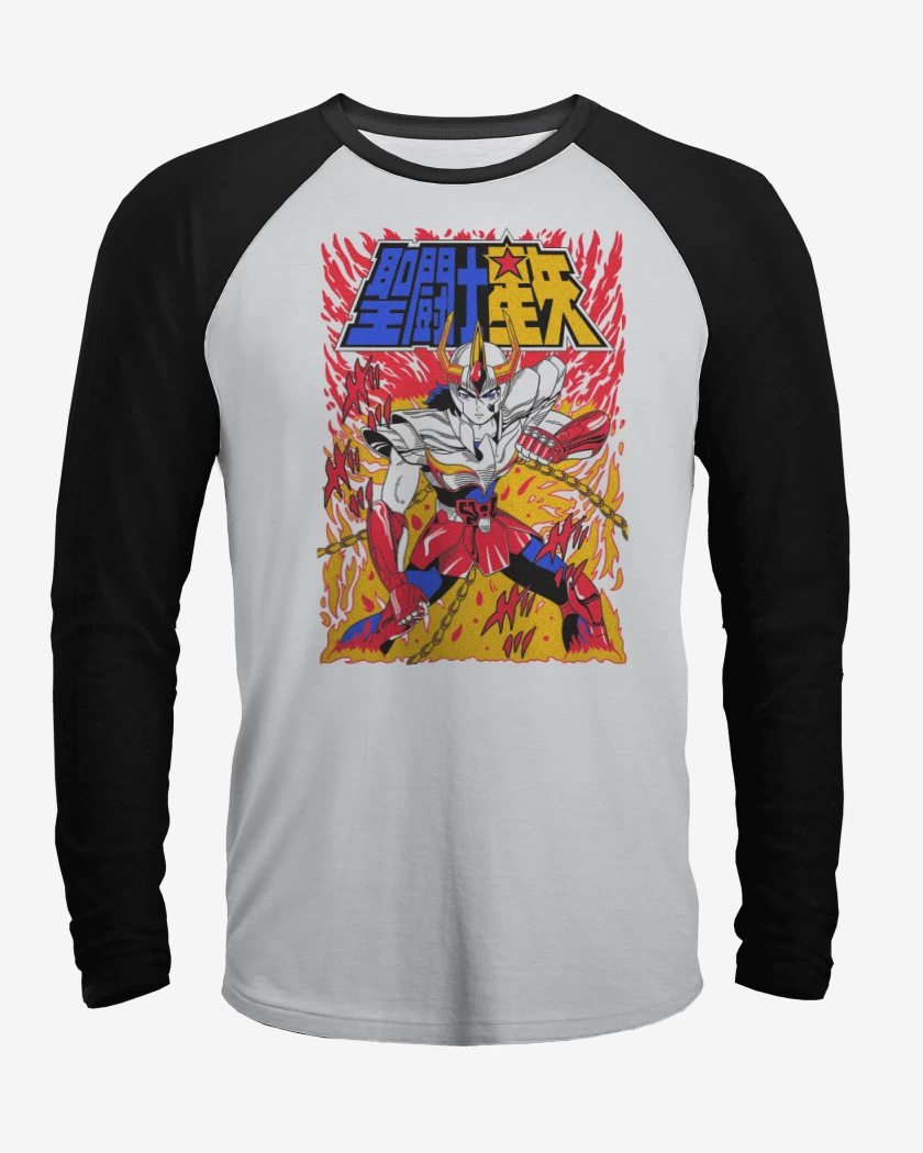 Polera Raglan Blanco / Negro de Ikki de Fenix  B