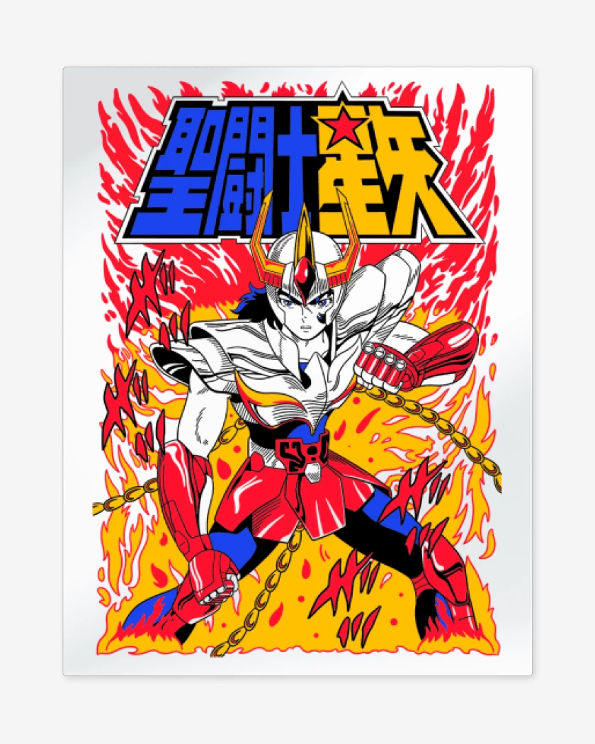 Print metalico Blanco de Ikki de Fenix  B
