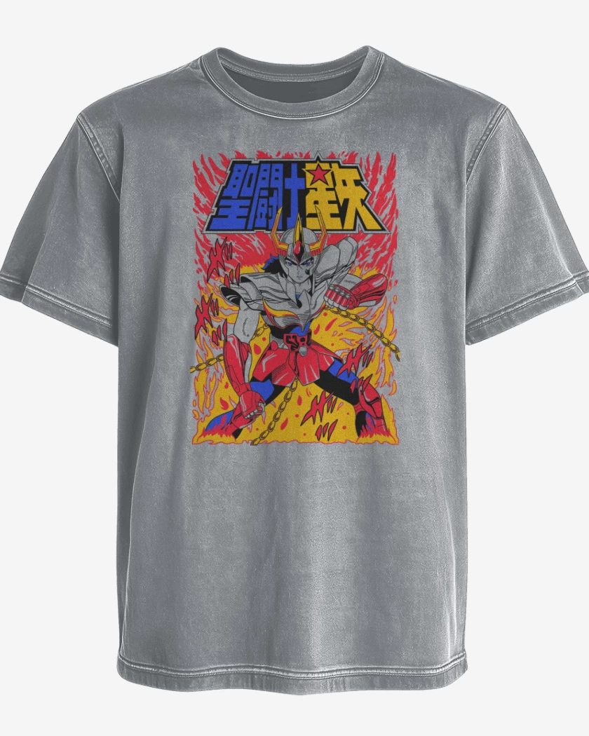 Polera desgastada Gris Melange de Ikki de Fenix  B