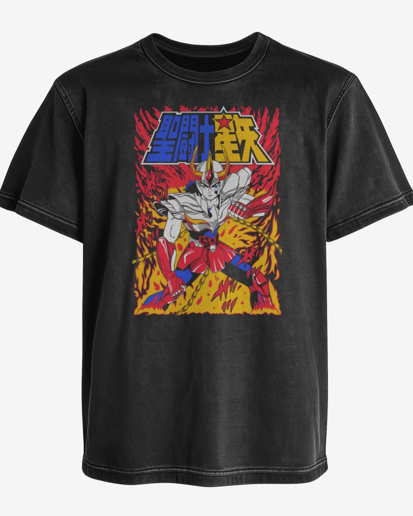 Polera desgastada Negro de Ikki de Fenix N 