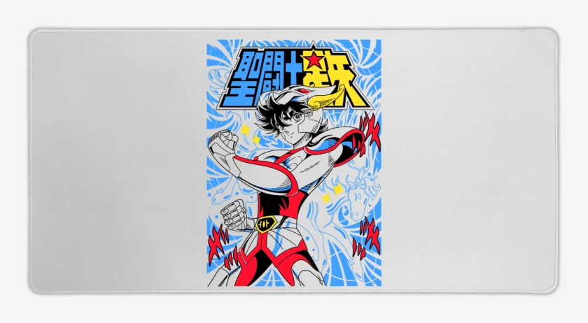 Mouse pad Gamer Blanco de Seiya de Pegaso B