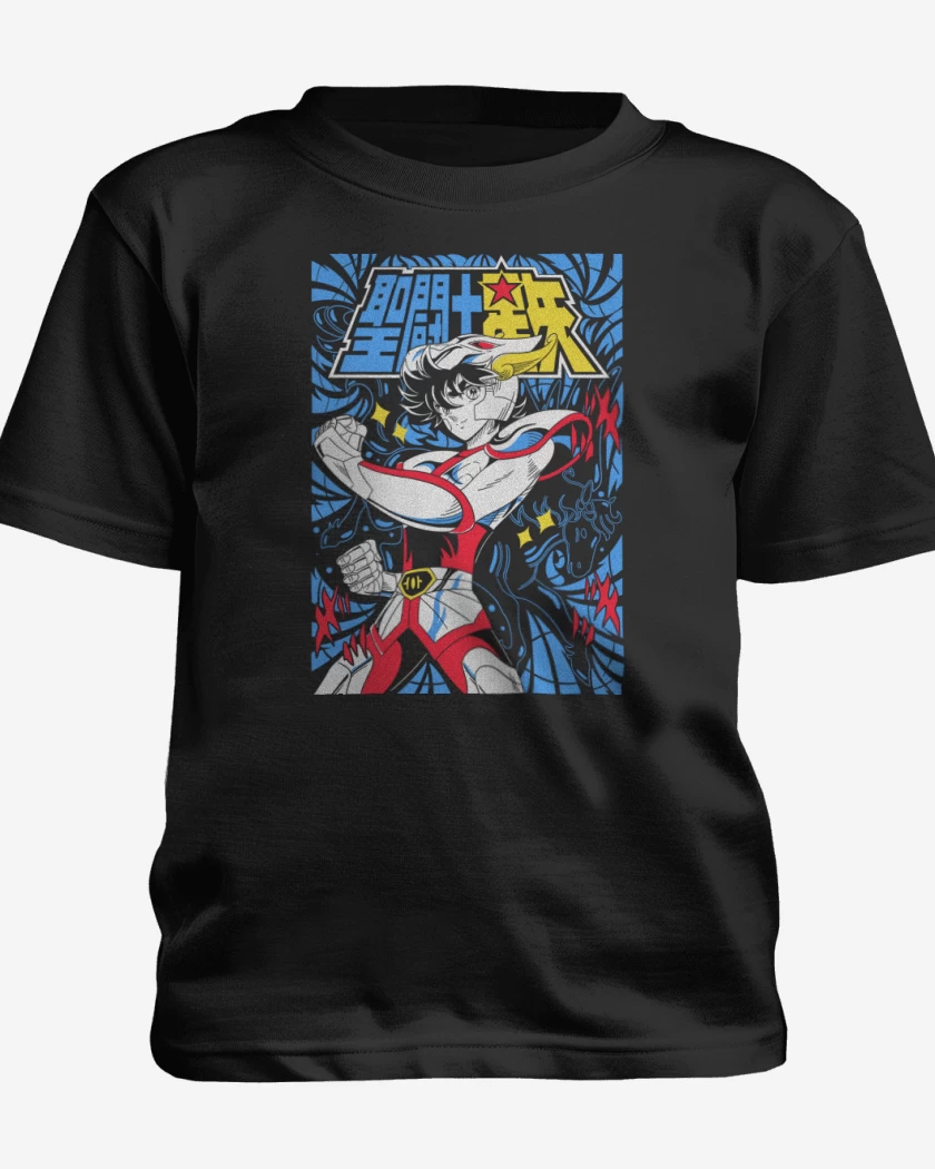 Polera de niño Negro de Seiya de Pegaso N