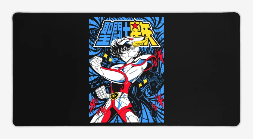 Mouse pad Gamer Negro de Seiya de Pegaso N
