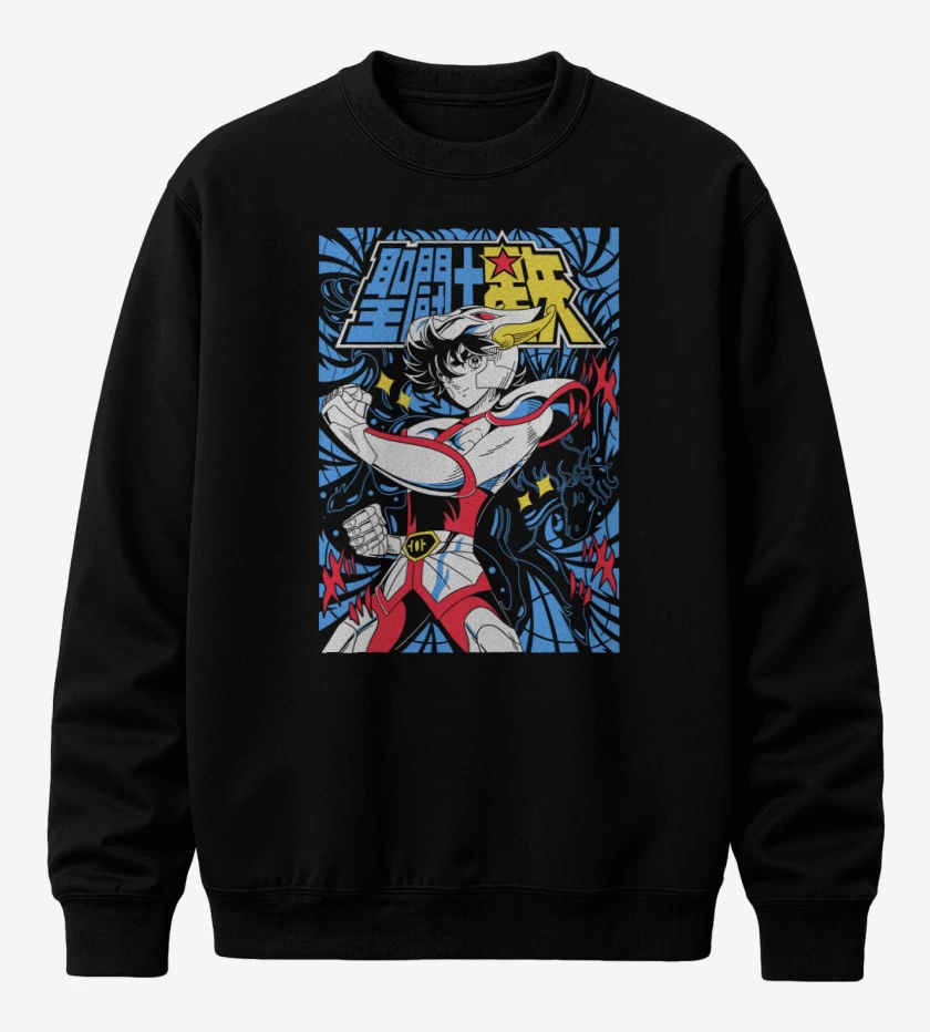 Poleron polo Negro de Seiya de Pegaso N