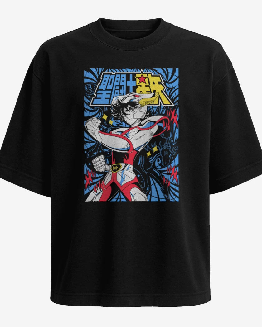 Polera Oversize Negro de Seiya de Pegaso N