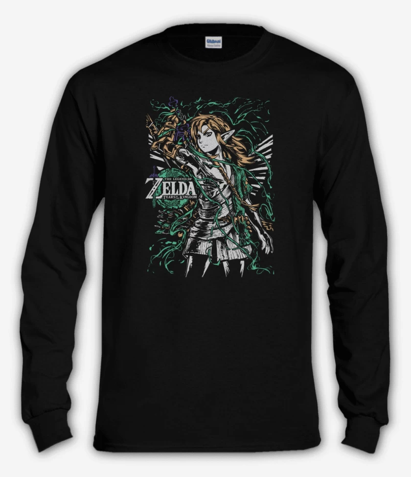 Polera manga larga Negro de La Leyenda de Hyrule 