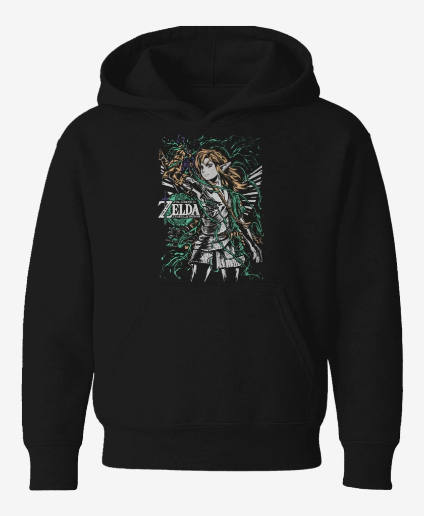 Poleron de niño Negro de La Leyenda de Hyrule 