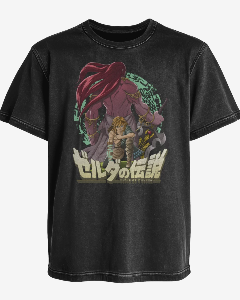Polera desgastada Negro de TOTK I