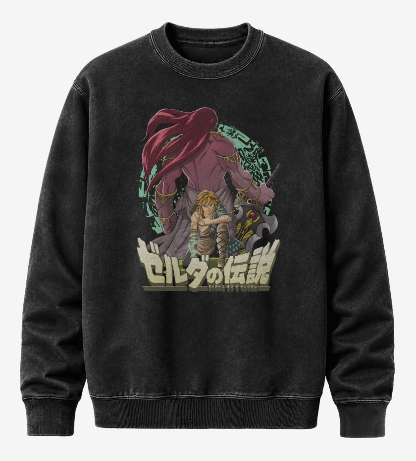 Poleron Polo Acid Wash Negro de TOTK I