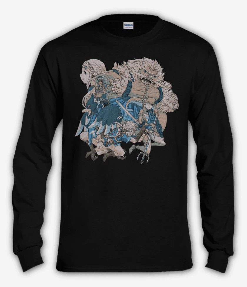 Polera manga larga Negro de Campeones del Reino