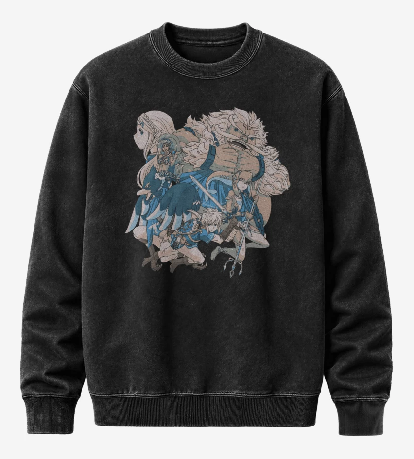Poleron Polo Acid Wash Negro de Campeones del Reino