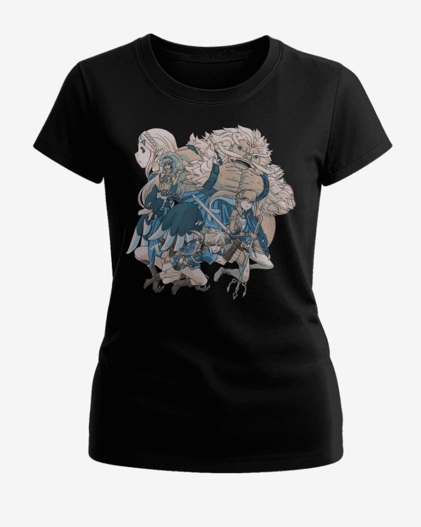 Polera de Mujer Negro de Campeones del Reino