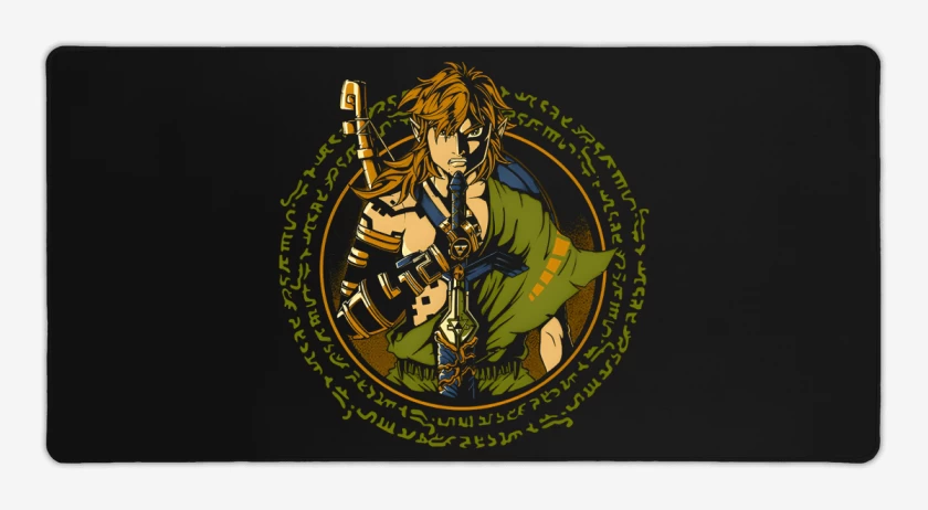 Mouse pad Gamer Negro de Protector del Reino