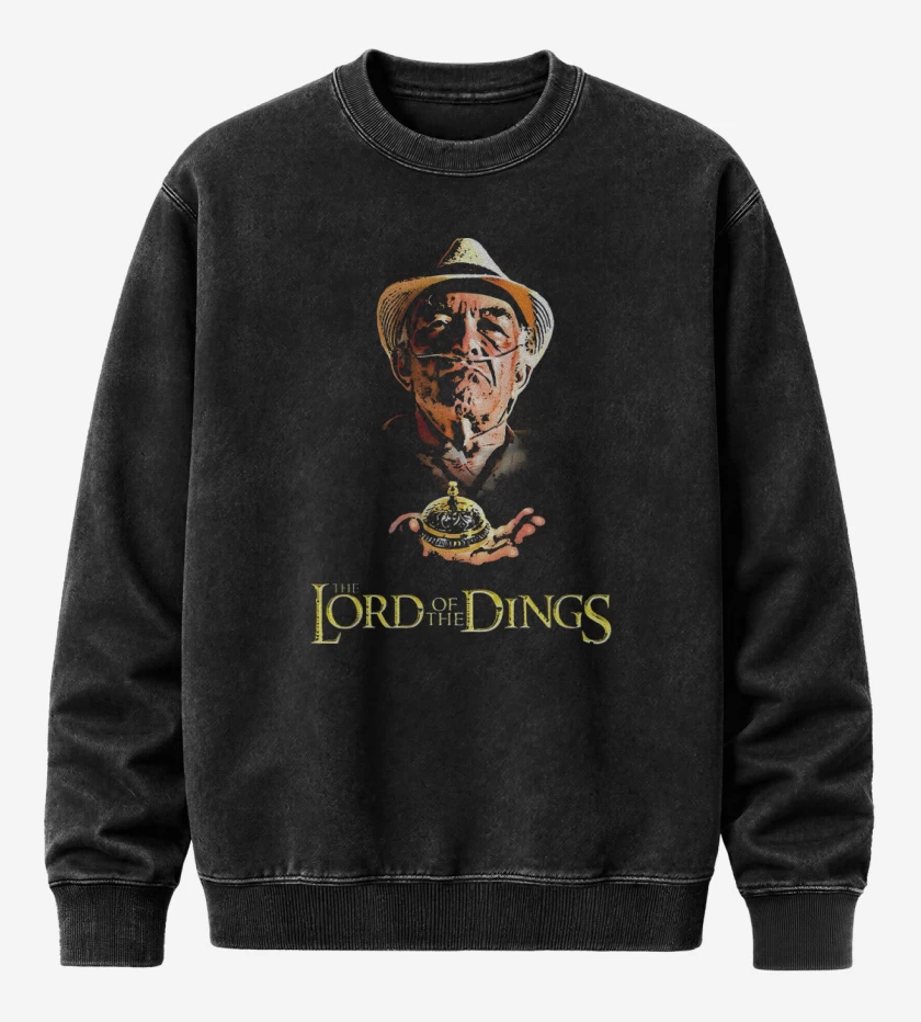 Poleron Polo Acid Wash Negro de The Lord of the Dings