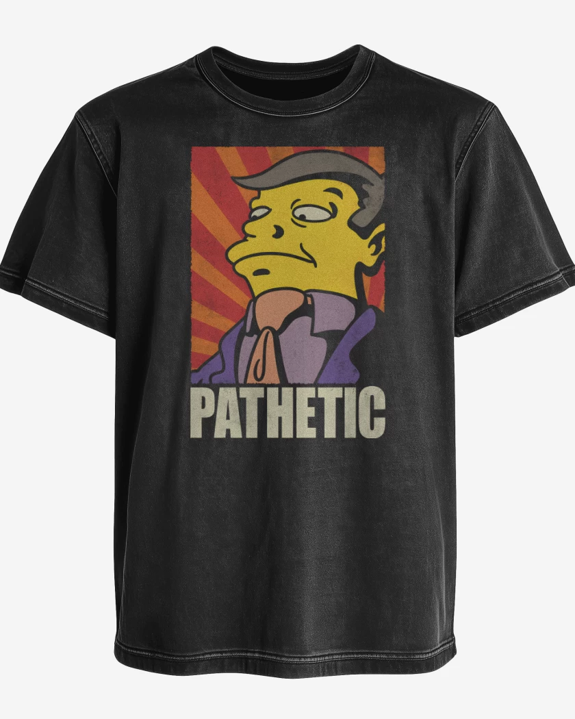 Polera desgastada Negro de Pathetic