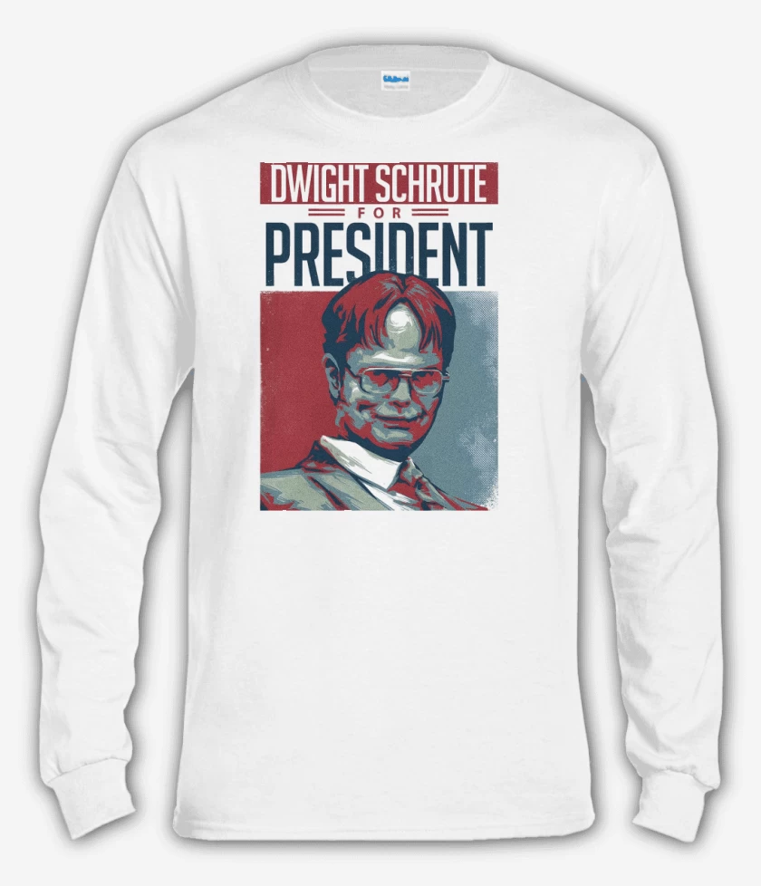 Polera manga larga Blanco de Dwight Presidente