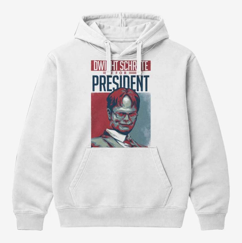 Polerón Canguro Blanco de Dwight Presidente
