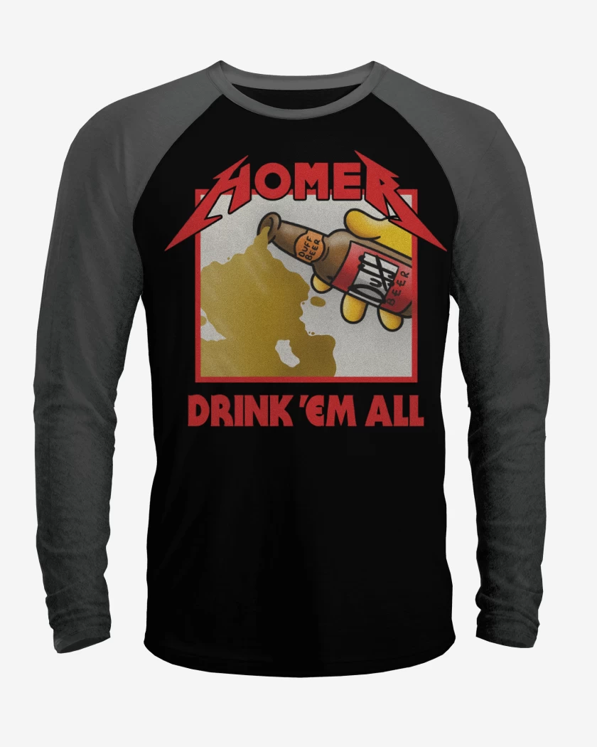 Polera Raglan Drink Em All