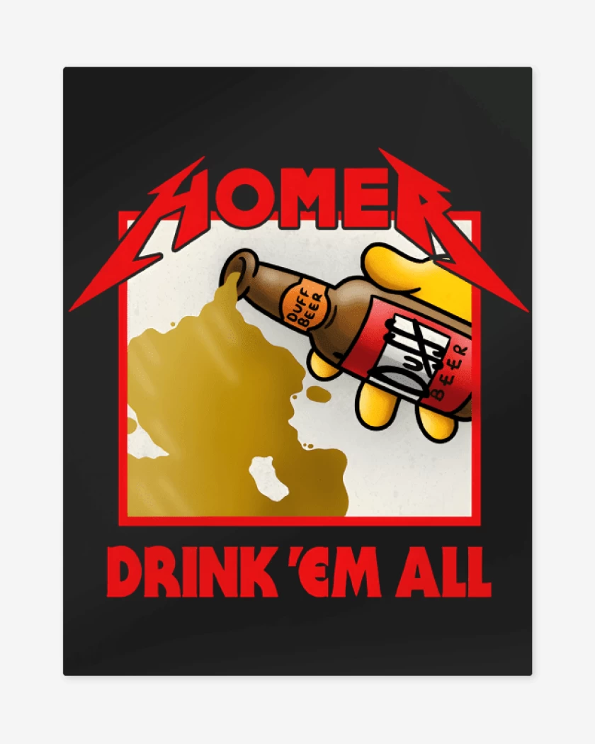 Print metalico Drink Em All