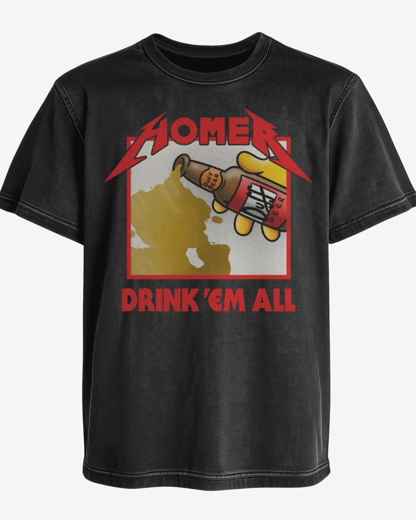 Polera desgastada Negro de Drink Em All