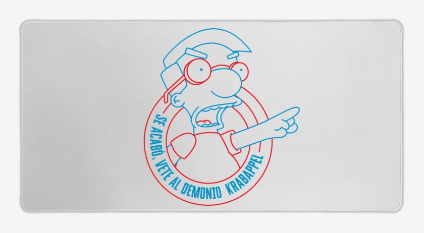Mouse pad Gamer Blanco de Vete al Demonio Krabappel