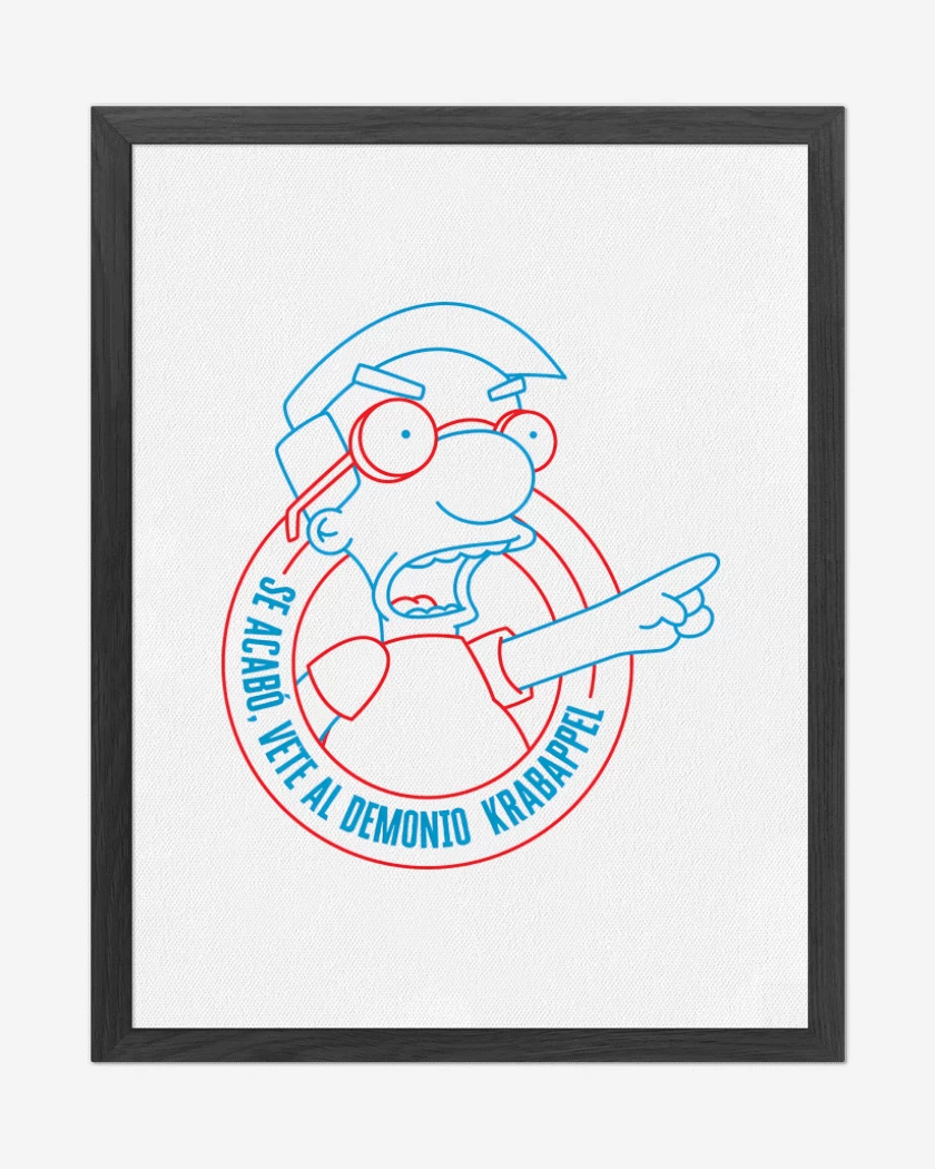Cuadro decorativo Blanco de Vete al Demonio Krabappel