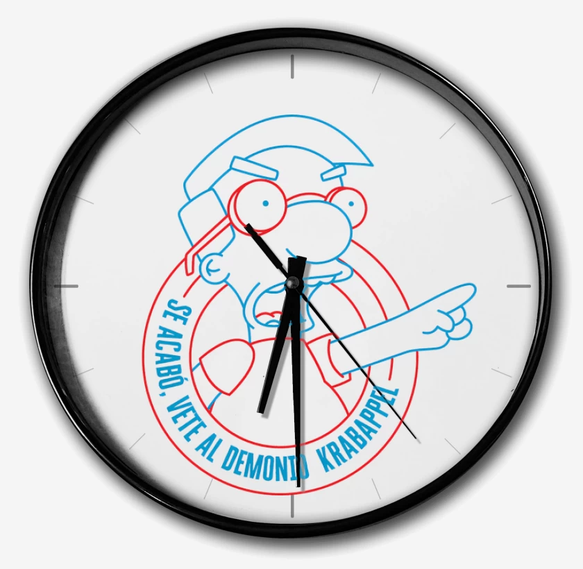 Reloj Blanco de Vete al Demonio Krabappel
