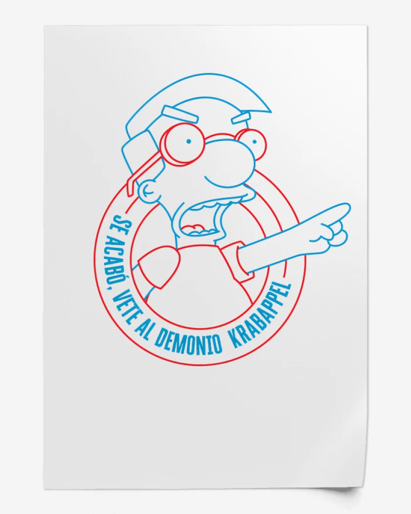 Print Blanco de Vete al Demonio Krabappel