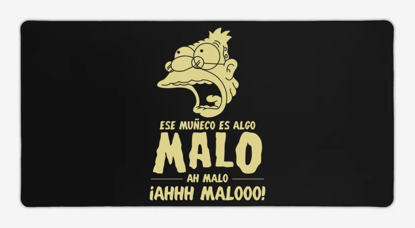Mouse pad Gamer Negro de Malo Maloo Malooo