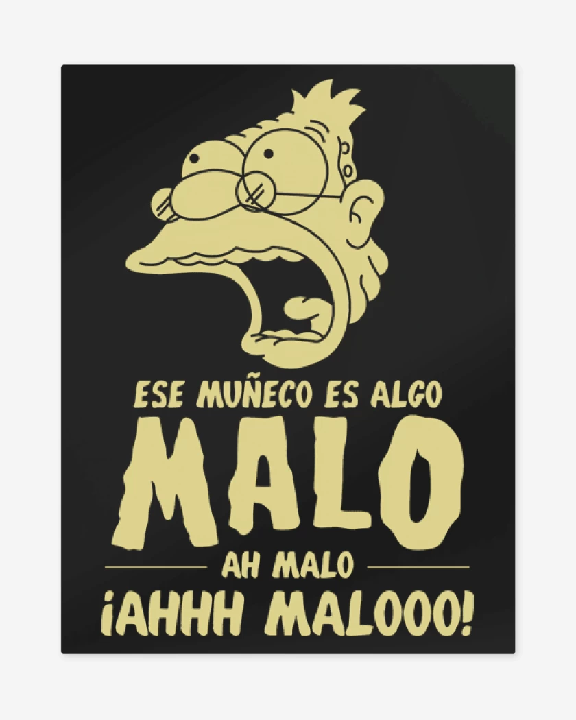 Print metalico Negro de Malo Maloo Malooo