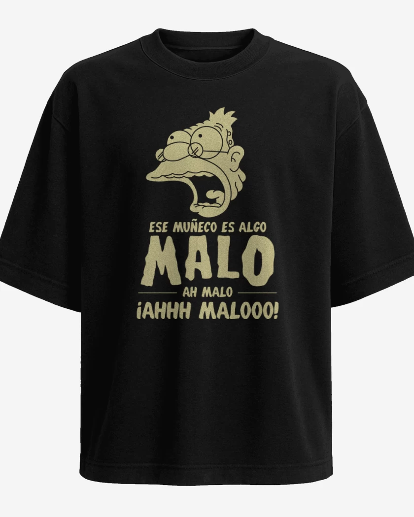 Polera Oversize Negro de Malo Maloo Malooo