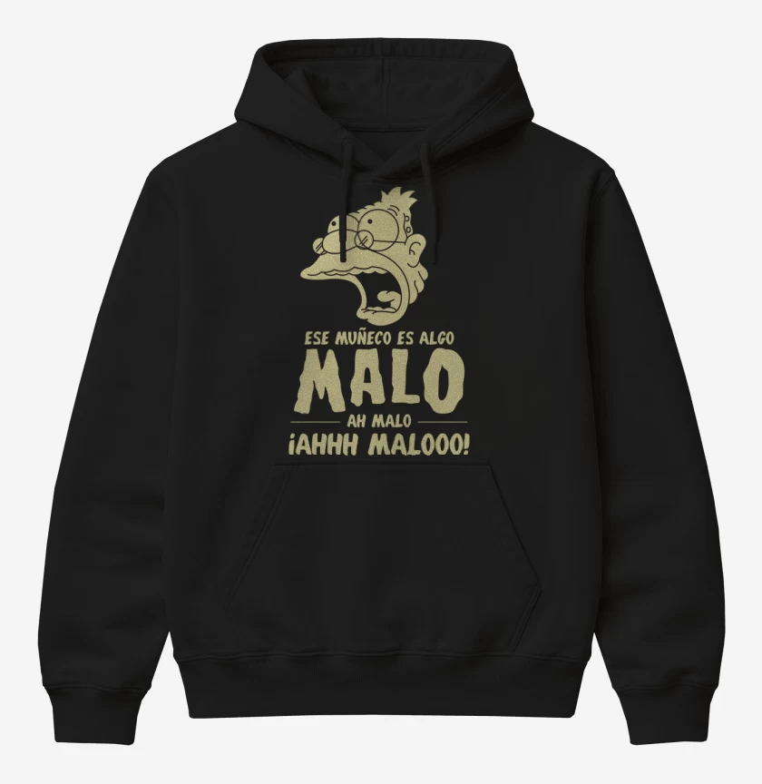 Poleron Canguro básico Negro de Malo Maloo Malooo