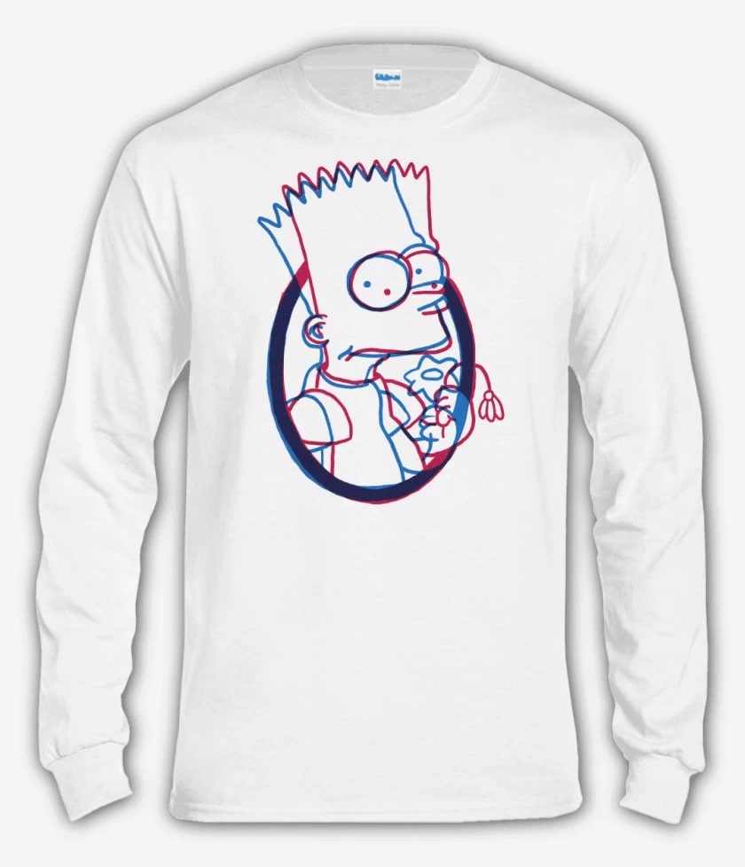 Polera manga larga Blanco de Feliz Triste