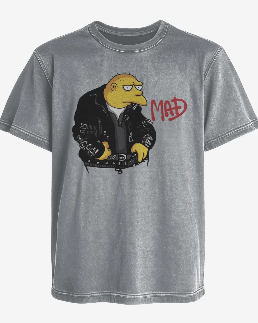 Polera desgastada Gris Melange de MAD